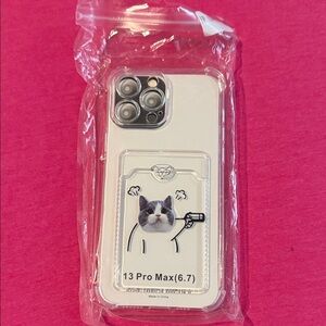 White Cat Design Phone Case for iPhone 13 Pro Max